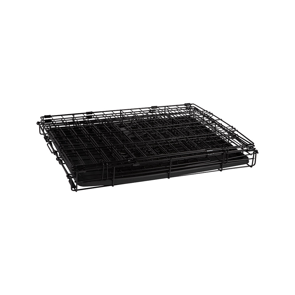 Metalen hondenbench met handvat en rollers - CRATE District 70