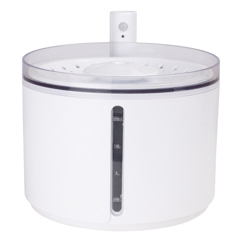Kattendrinkfontein met USB lader in wit - FLOW District 70