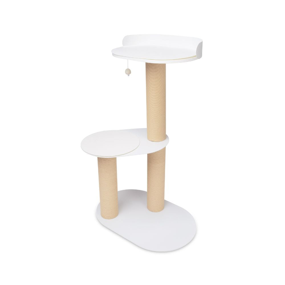 Design krabpaal voor grote kat in wit 110 cm - OASIS District 70