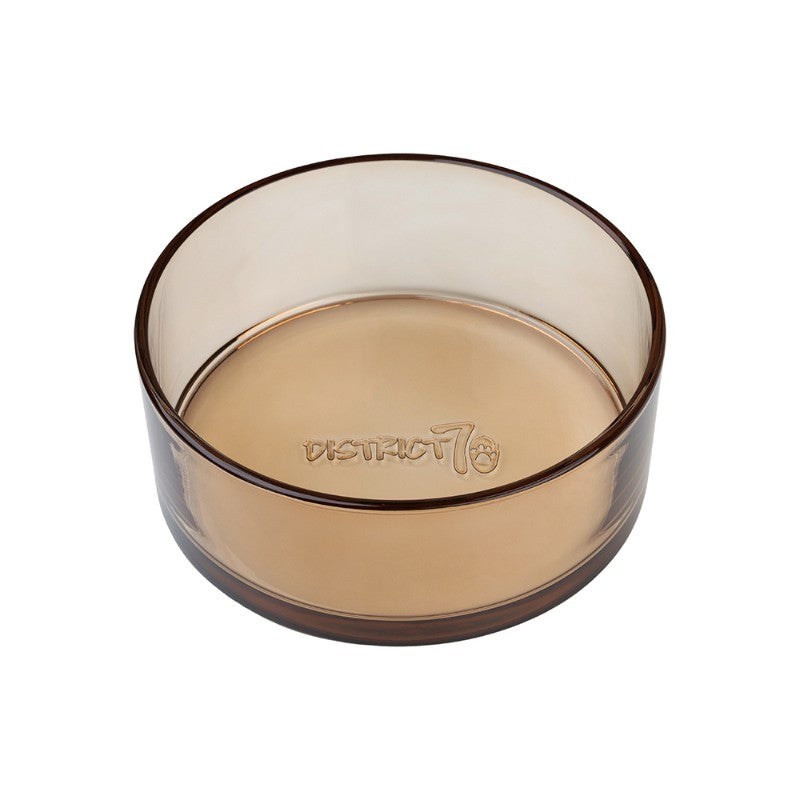 Glazen voerbak voor hond in champagne productfoto - DAWN District 70