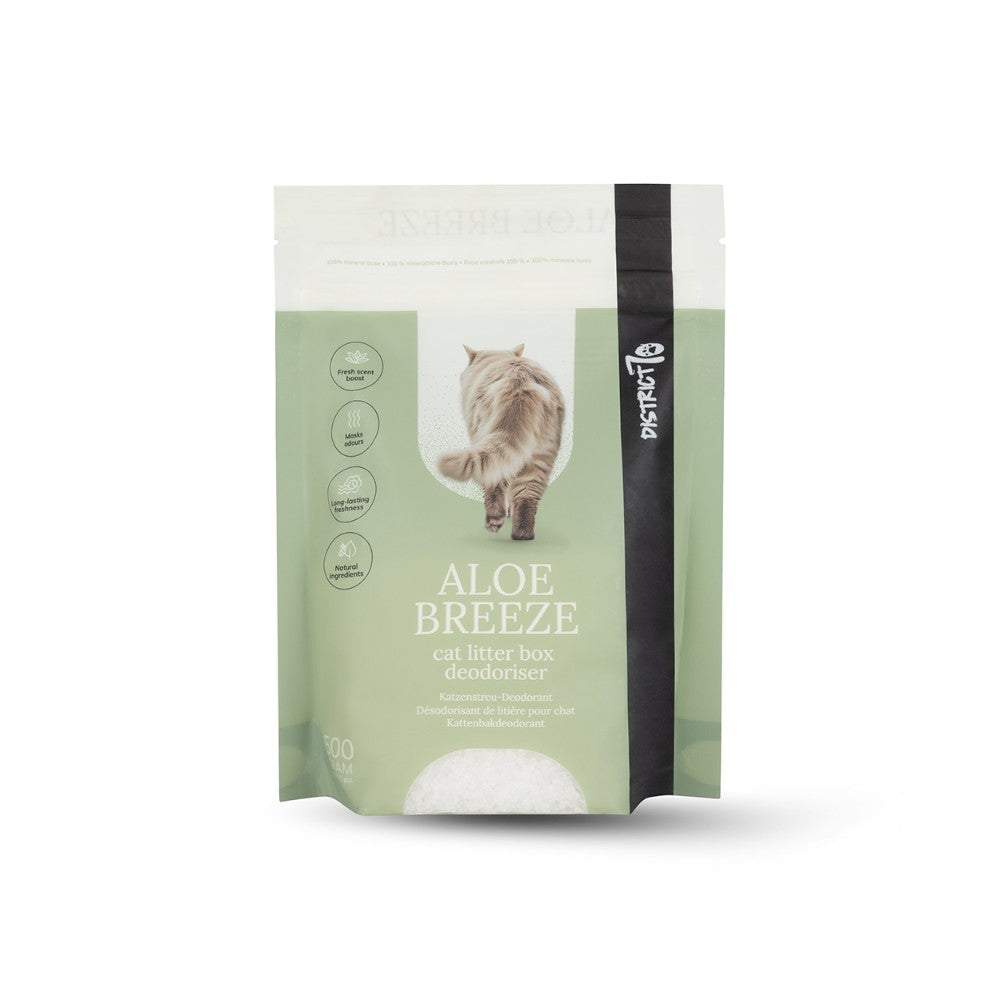 Natuurlijke kattenbak deodoriser met aloëgeur - ALOE BREEZE District 70