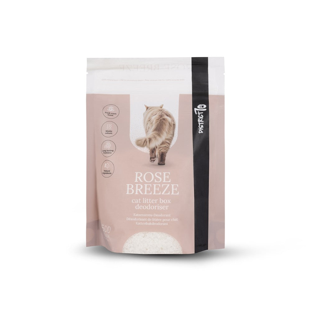 Natuurlijke kattenbak deodoriser met rozengeur - ROSE BREEZE District 70