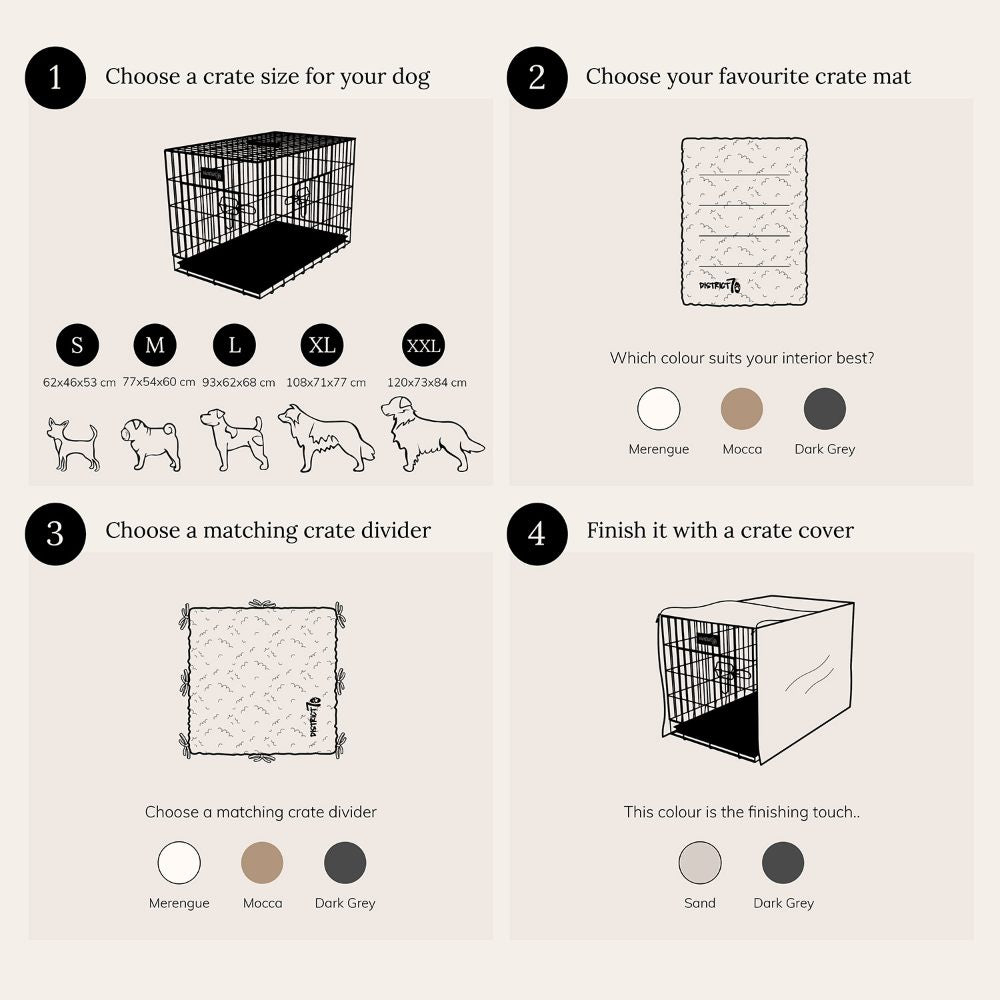 Infographic mix en match van de bench-accessoires - CRATE Cover District 70