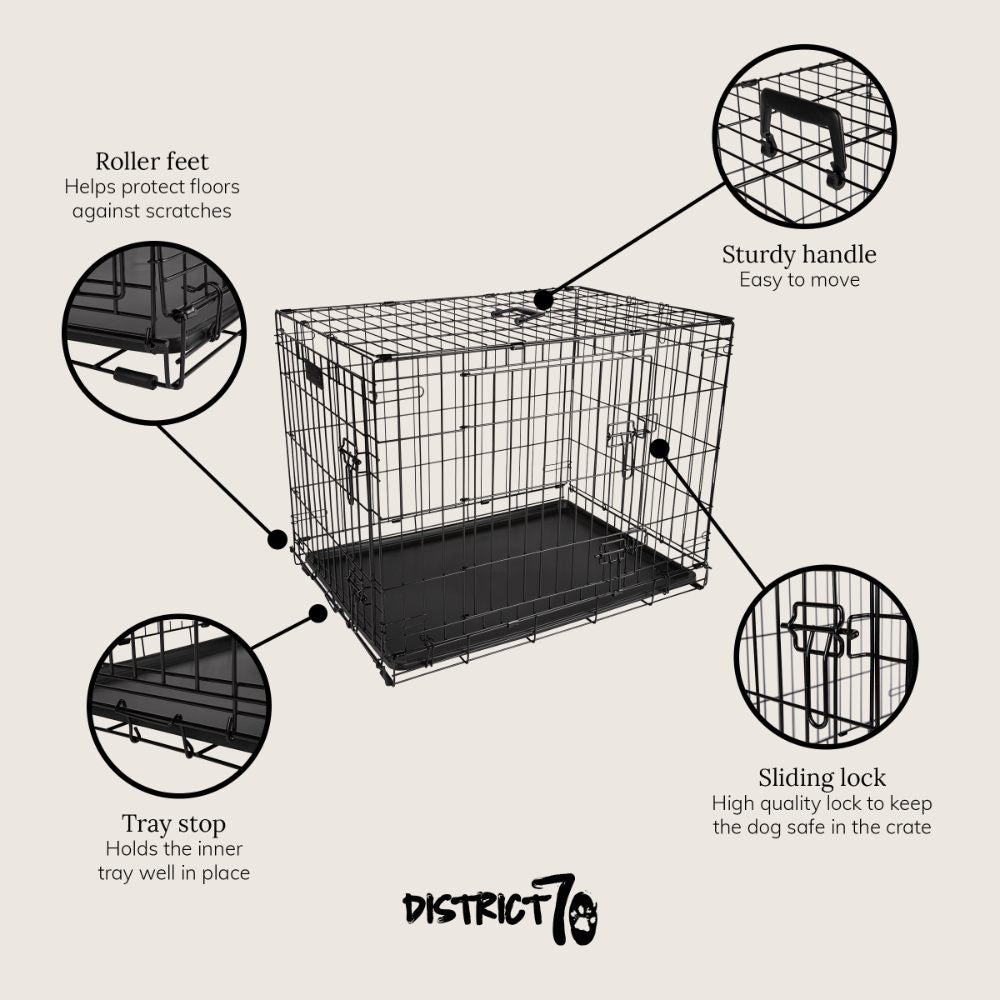 Infographic met technische specificaties van de bench - CRATE District 70