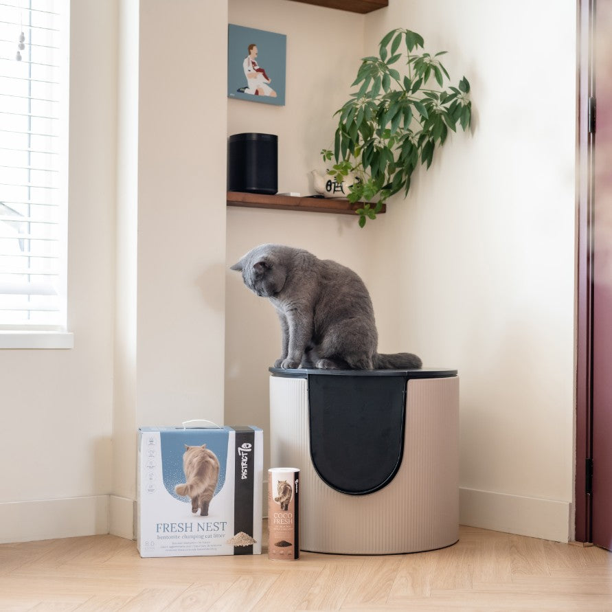 Gesloten kattenbak in interieursetting modern - FUSE District 70