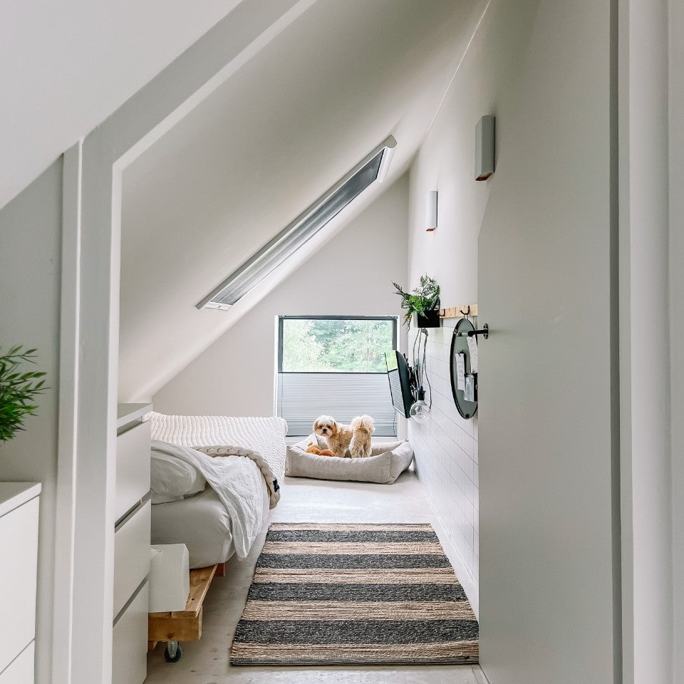 Crèmekleurige hondenmand maat M in interieur - HUSH District 70